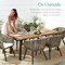 Best Choice Products 6-Person Indoor Outdoor Patio Rustic Acacia Wood Picnic Dining Table w/ Metal Legs